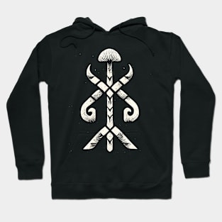 Nordic Rune Mushroom Hoodie